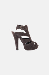 Dolce & Gabbana Süet Platform Sandalet Füme - 38